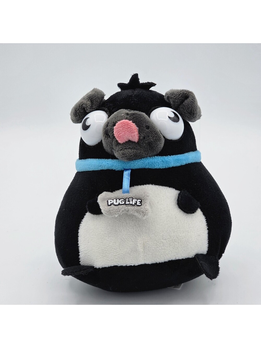 Pug and Frenchie 9" Ugly Chubby Pug Black & White Good Stuff Collar US33